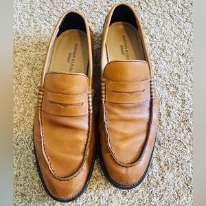 Banana Republic Ortholite Italian‎ Leather Camel Color Loafers Size 8.5